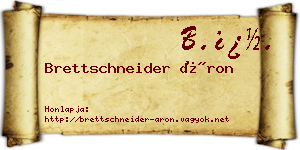Brettschneider Áron névjegykártya